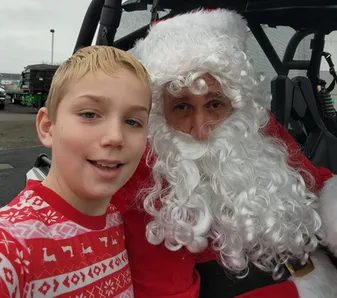 Thrivest Link toy drive image with Santa