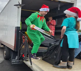 Christmas toy drive photo from Thrivest Link - 2023